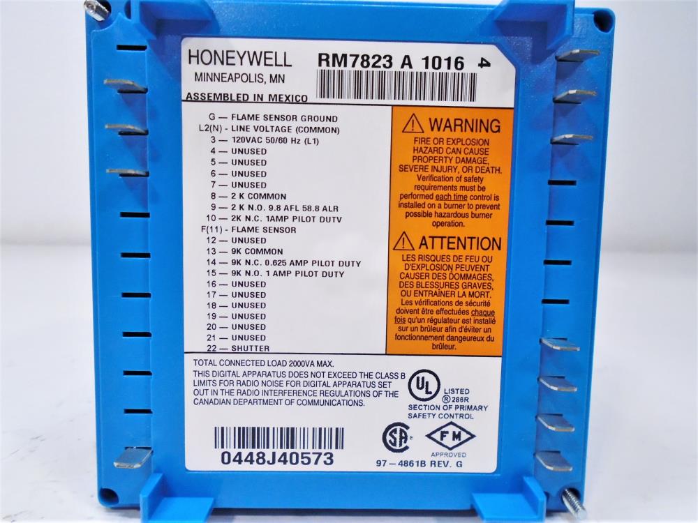 Honeywell Burner Control RM7823A1016 